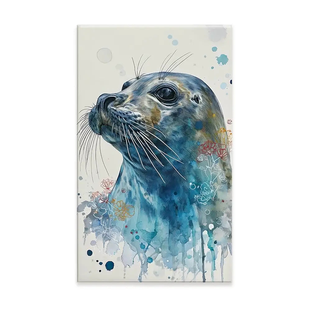 Inquiring Seal Canvas Print Inquiring Seal Canvas Print wall art product David Alexander Elder