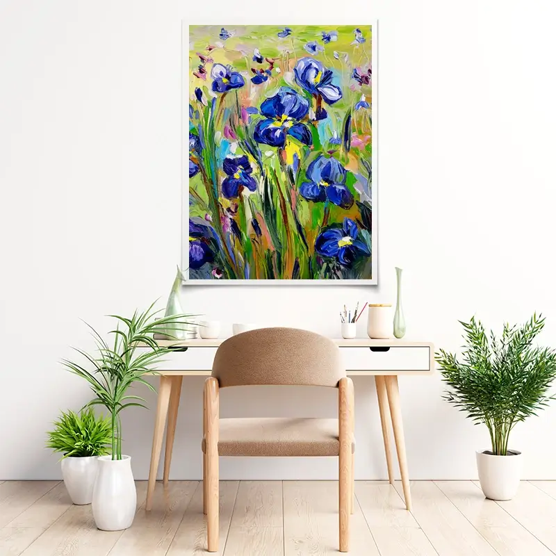 Iris Garden Art Print Iris Garden Art Print wall art product Ekaterina Ermilkina