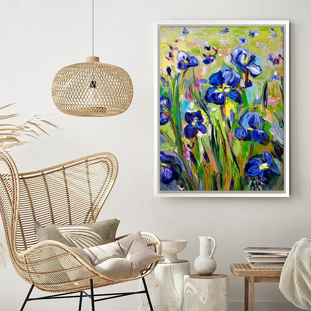 Iris Garden Canvas Print Iris Garden Canvas Print wall art product Ekaterina Ermilkina