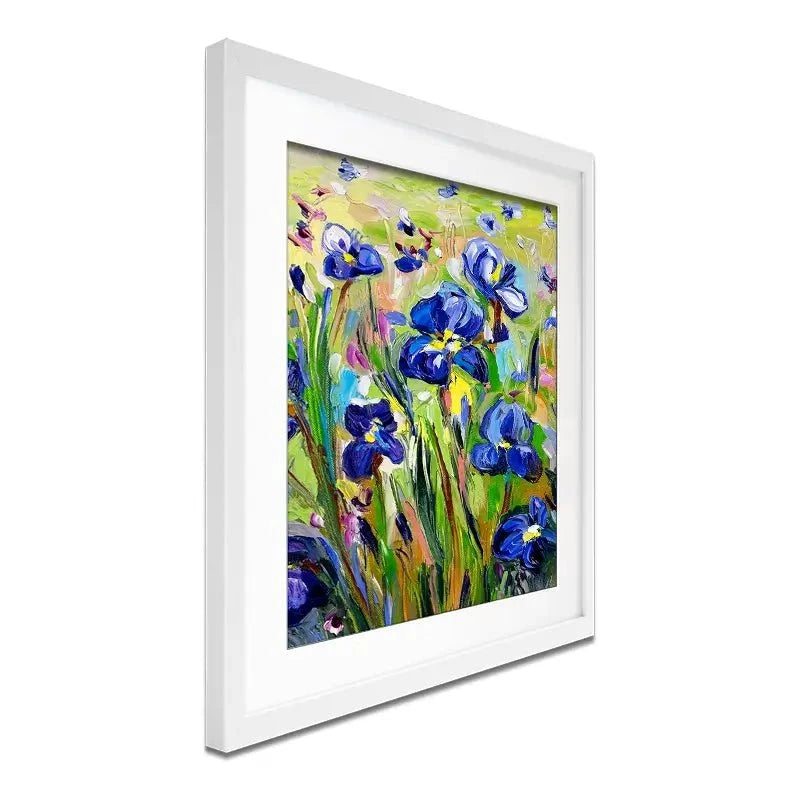 Iris Garden Framed Art Print Iris Garden Framed Art Print wall art product Ekaterina Ermilkina