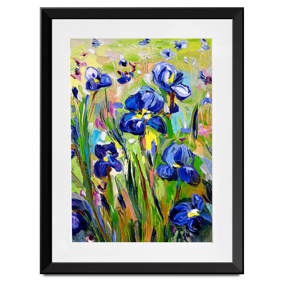 Iris Garden Framed Art Print Iris Garden Framed Art Print wall art product Ekaterina Ermilkina