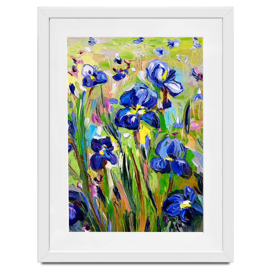 Iris Garden Framed Art Print Iris Garden Framed Art Print wall art product Ekaterina Ermilkina