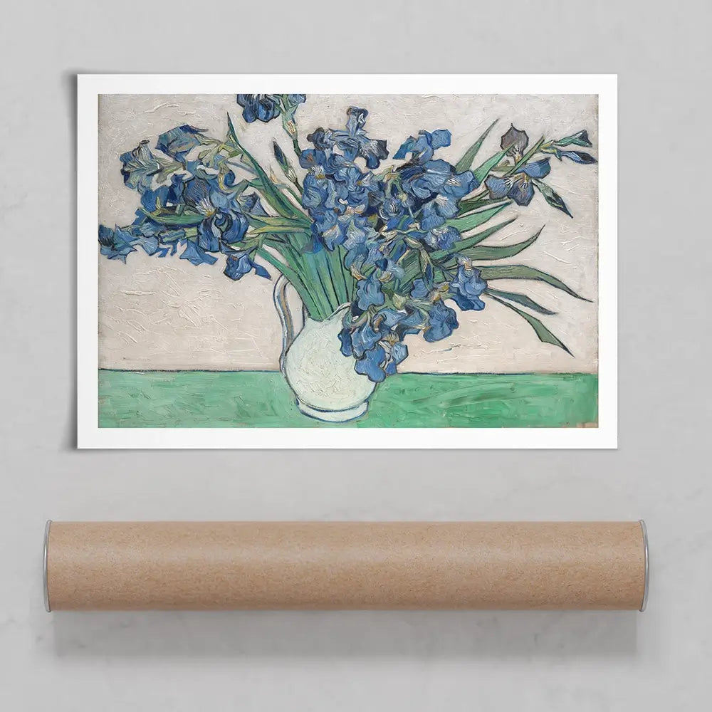 Irises Vase Art Print Irises Vase Art Print wall art product Vincent Van Gogh