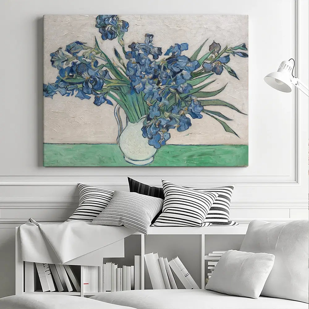 Irises Vase Canvas Print Irises Vase Canvas Print wall art product Vincent Van Gogh