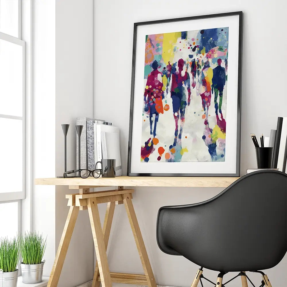 Italian Street Scene Framed Art Print Italian Street Scene Framed Art Print wall art product Chromatic Storm Studio