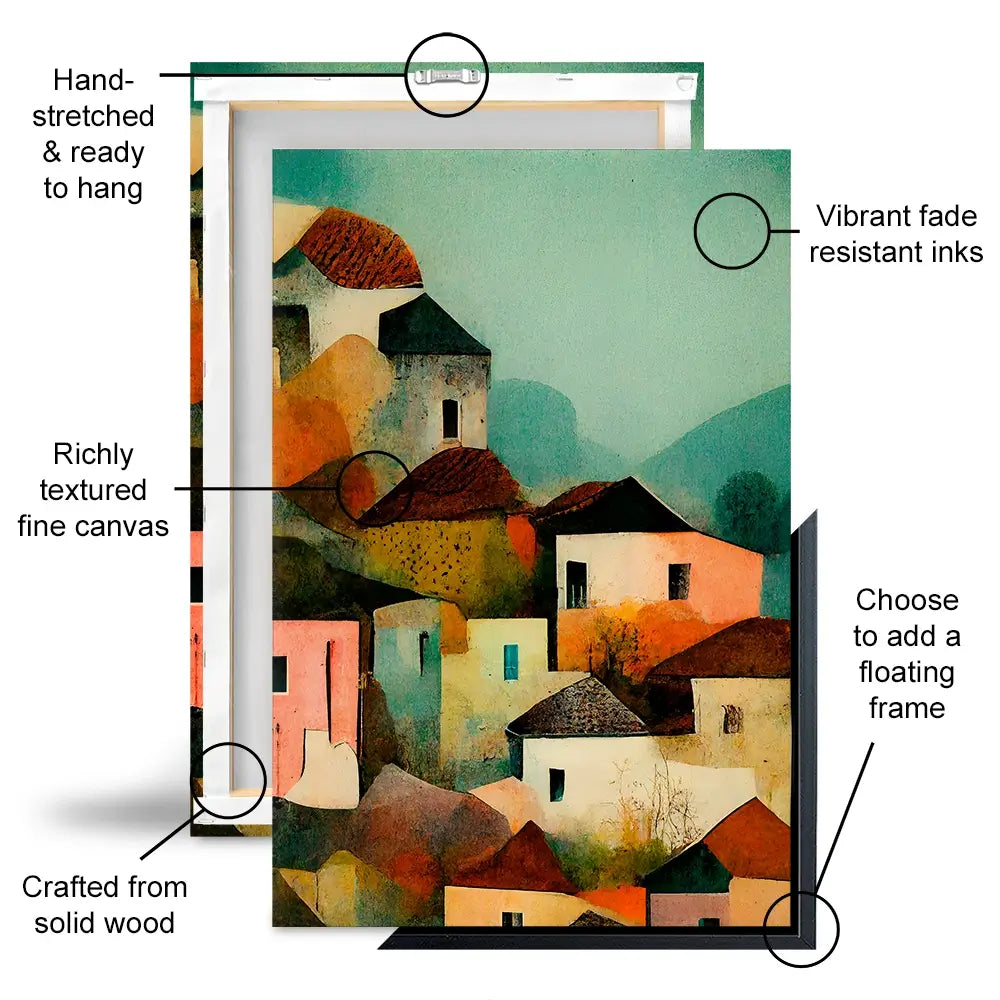 Italian Village Canvas Print Italian Village Canvas Print wall art product Treechild