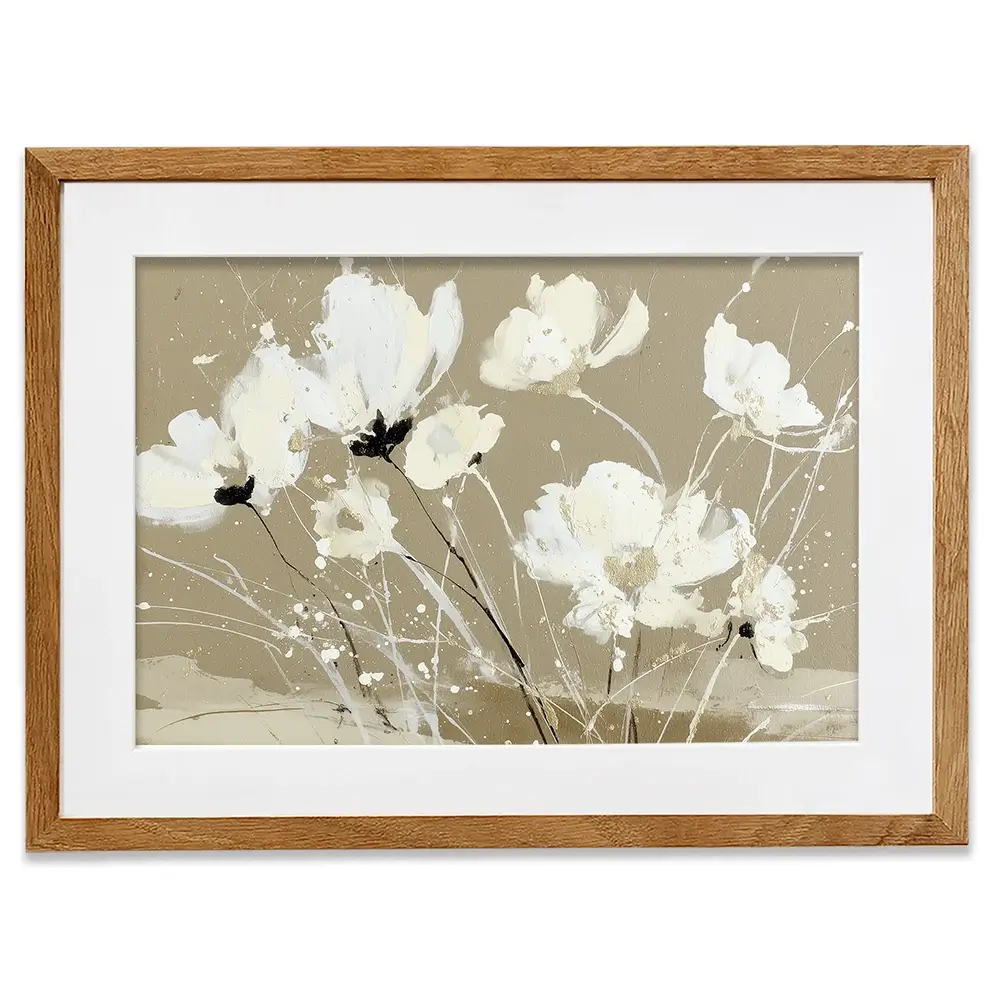 Ivory Petal Scatter Framed Art Print Ivory Petal Scatter Framed Art Print wall art product Chromatic Storm Studio
