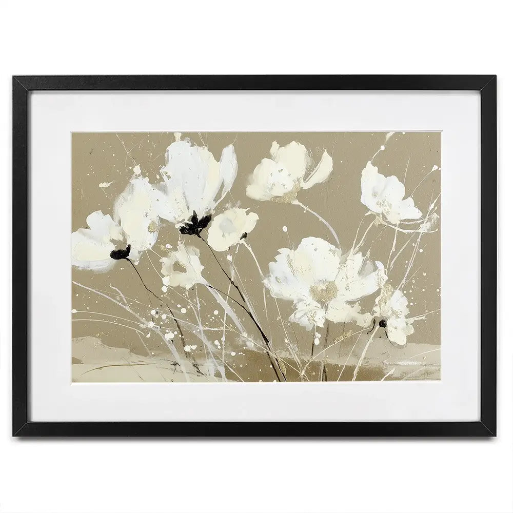 Ivory Petal Scatter Framed Art Print Ivory Petal Scatter Framed Art Print wall art product Chromatic Storm Studio