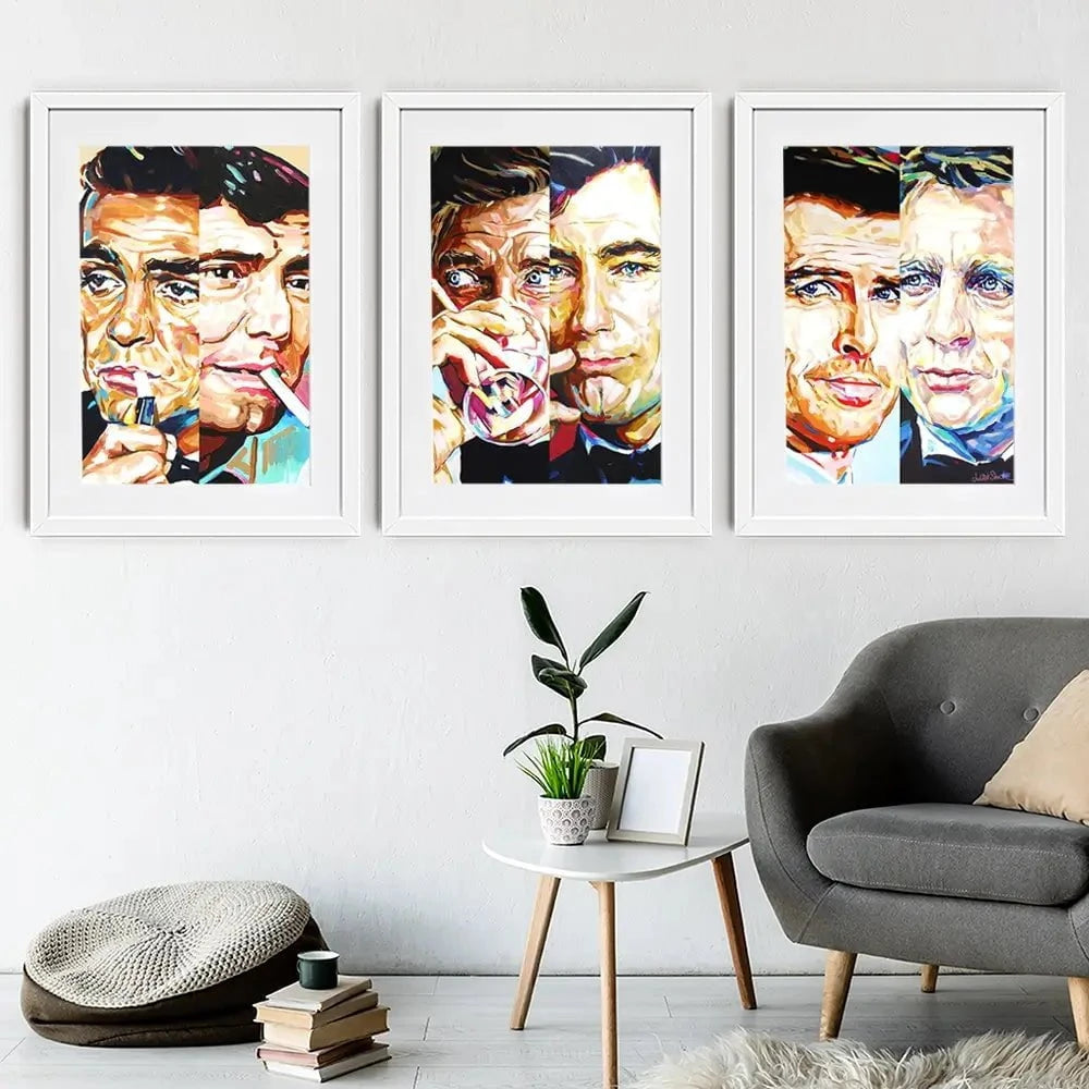 James Bond Collection Framed Art Print Trio James Bond Collection Framed Art Print Trio wall art product Juliet Stockton