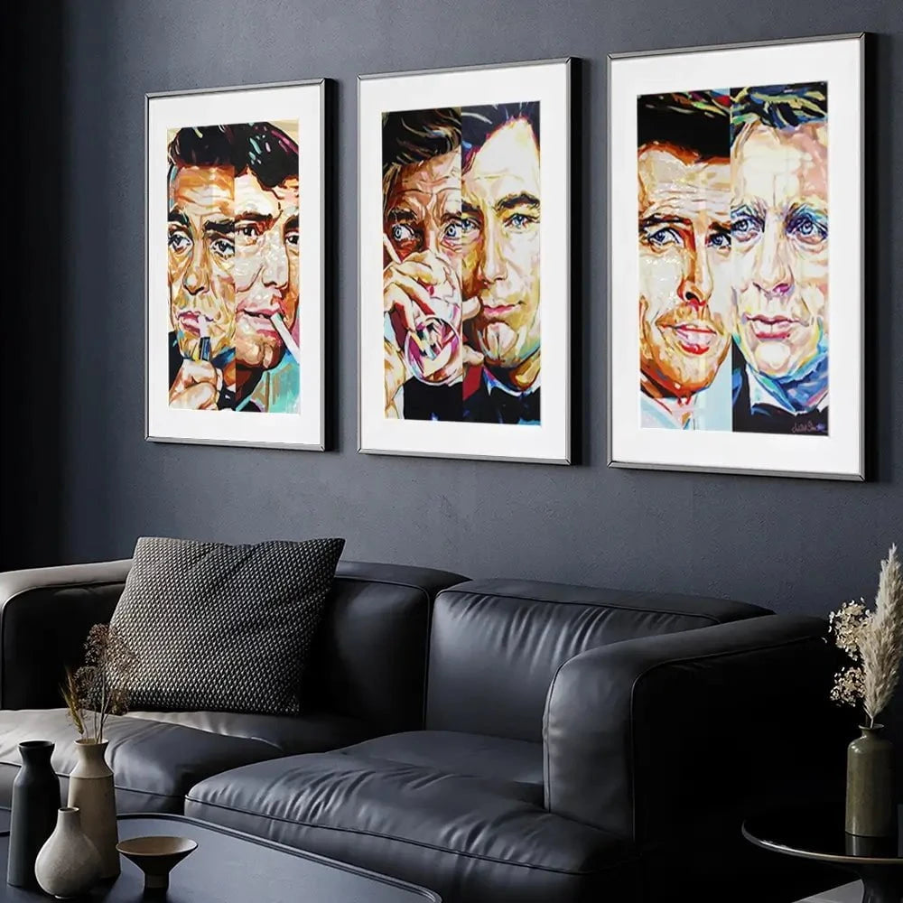 James Bond Collection Framed Art Print Trio James Bond Collection Framed Art Print Trio wall art product Juliet Stockton
