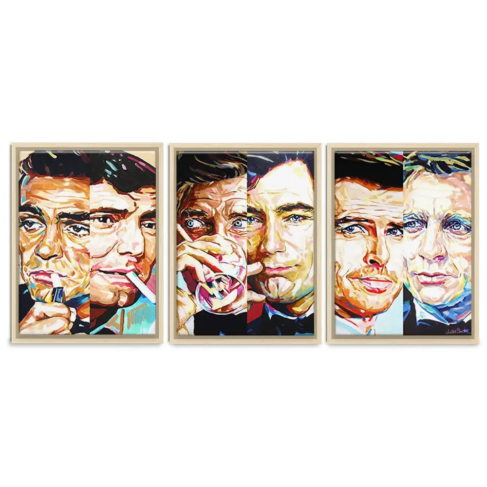 James Bond Collection Trio Canvas Print James Bond Collection Trio Canvas Print wall art product Juliet Stockton