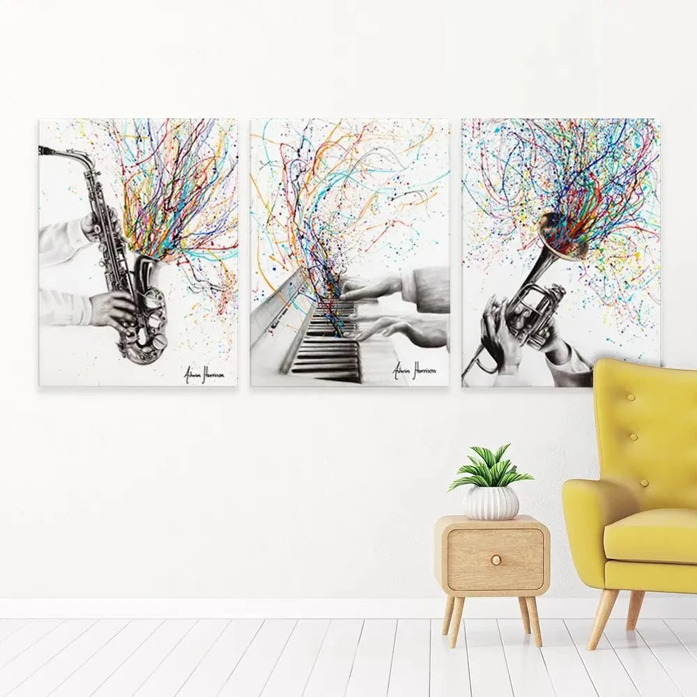 Jazz Band Trio Canvas Print Jazz Band Trio Canvas Print wall art product Ashvin Harrison