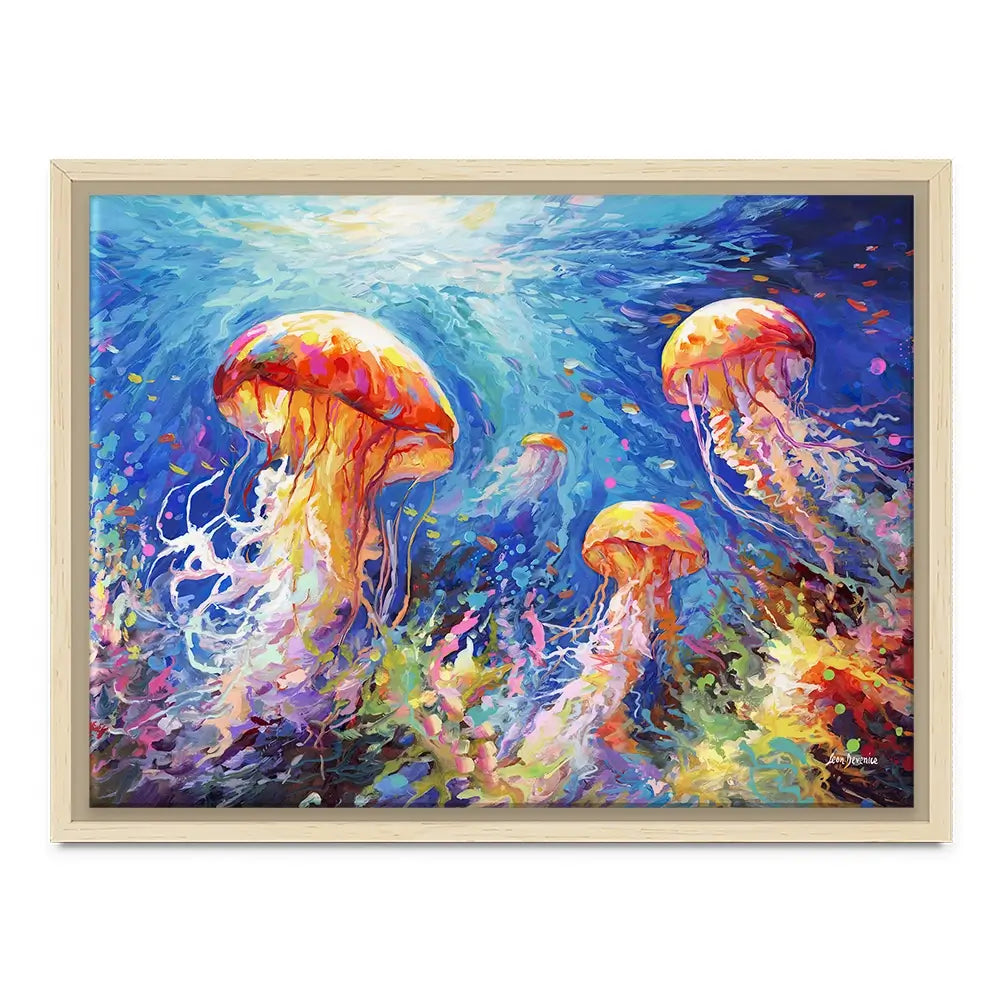 Jellyfish Serenade Canvas Print Jellyfish Serenade Canvas Print wall art product Leon Devenice