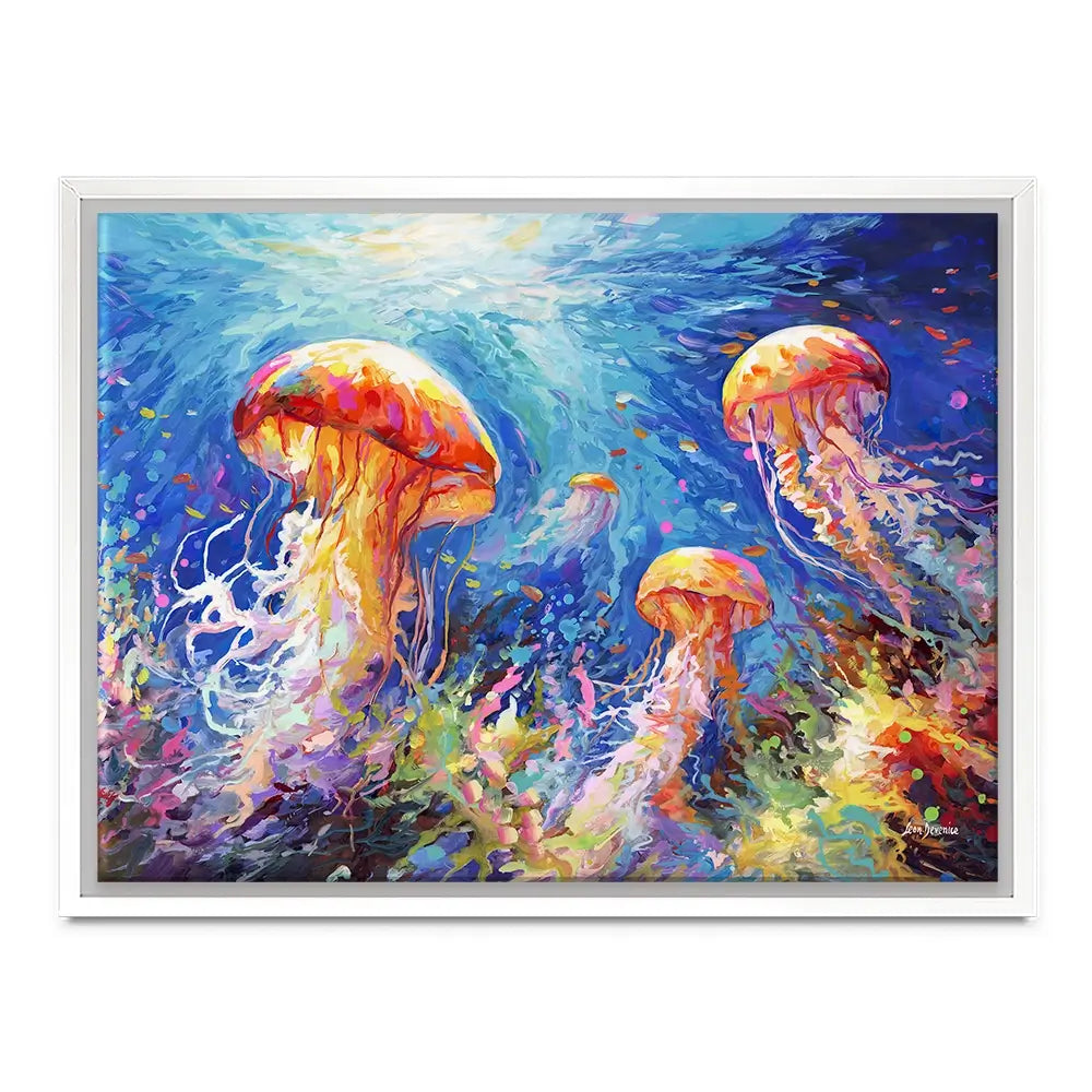 Jellyfish Serenade Canvas Print Jellyfish Serenade Canvas Print wall art product Leon Devenice