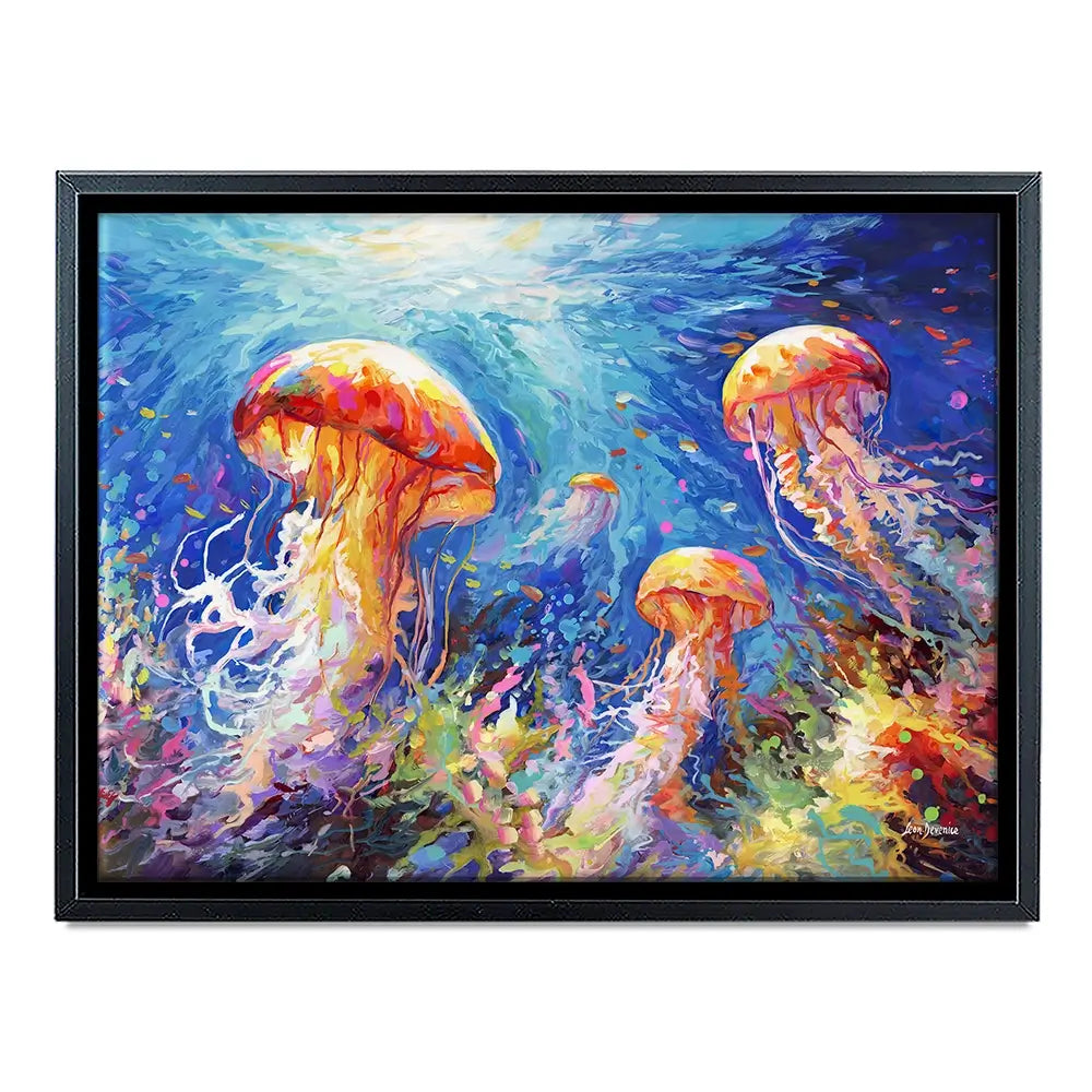 Jellyfish Serenade Canvas Print Jellyfish Serenade Canvas Print wall art product Leon Devenice