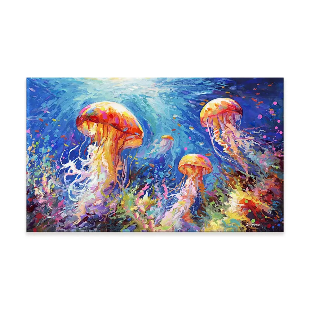 Jellyfish Serenade Canvas Print Jellyfish Serenade Canvas Print wall art product Leon Devenice