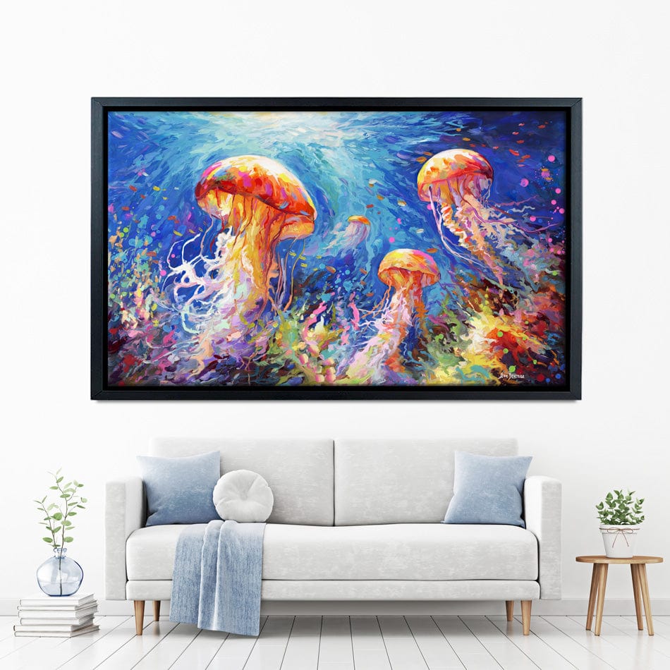Jellyfish Serenade Canvas Print wall art product Leon Devenice