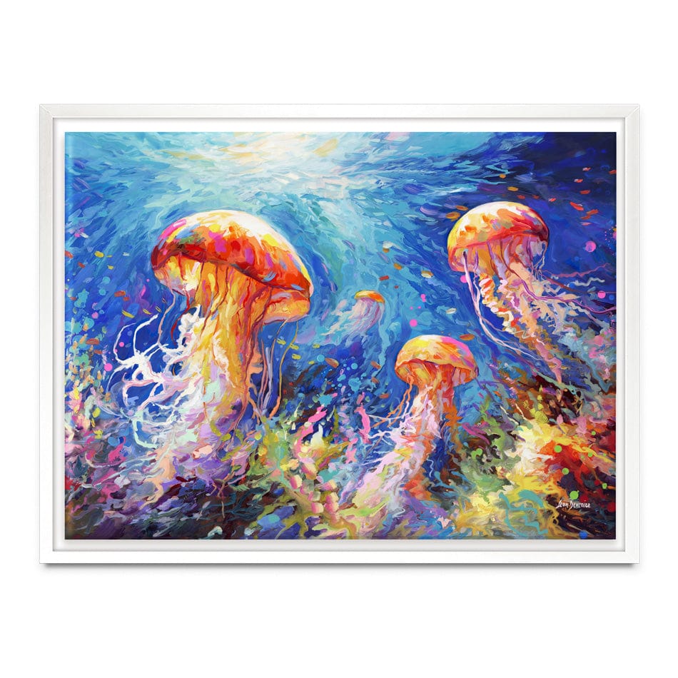 Jellyfish Serenade Canvas Print wall art product Leon Devenice