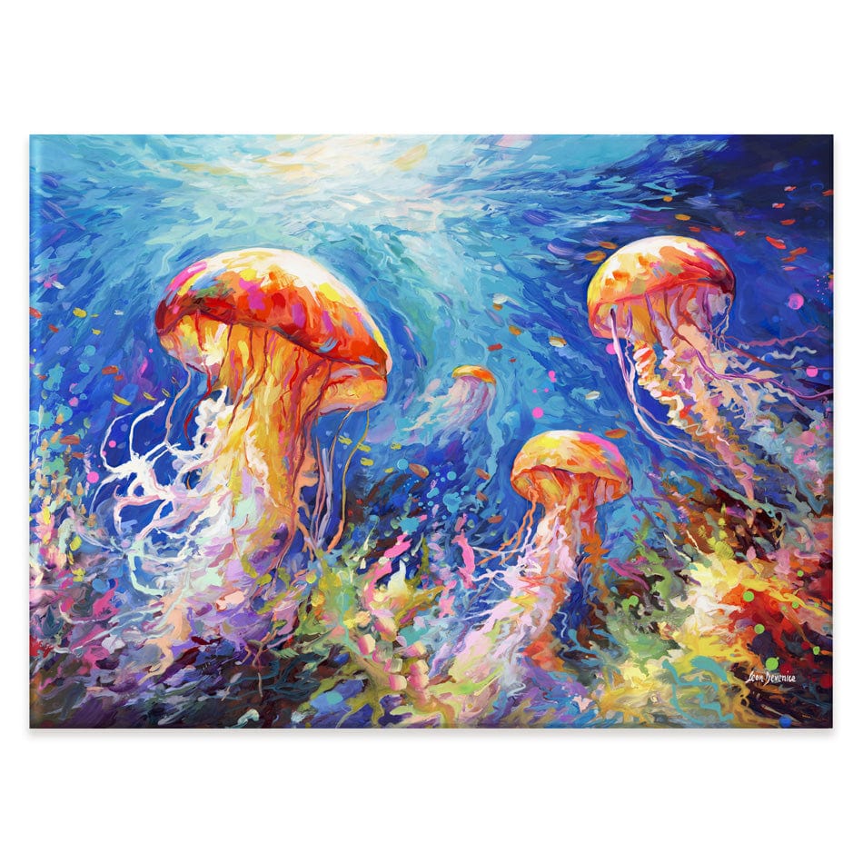 Jellyfish Serenade Canvas Print wall art product Leon Devenice