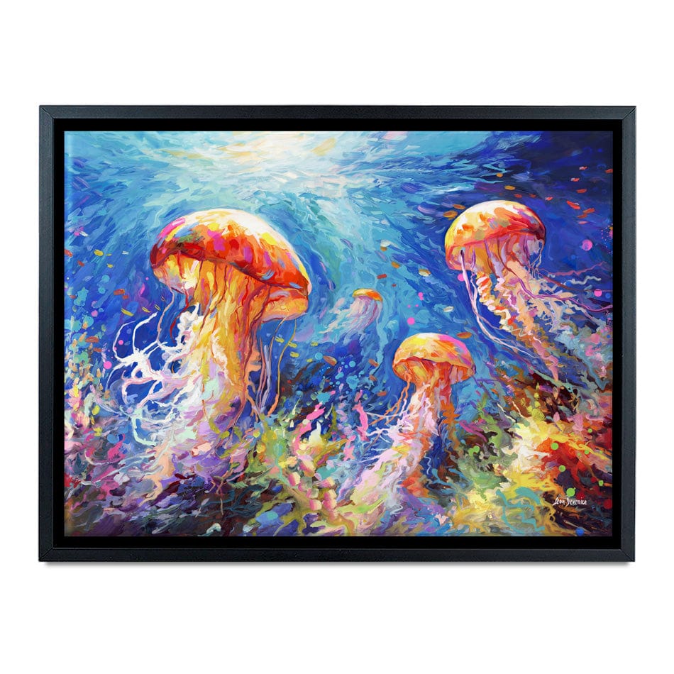 Jellyfish Serenade Canvas Print wall art product Leon Devenice