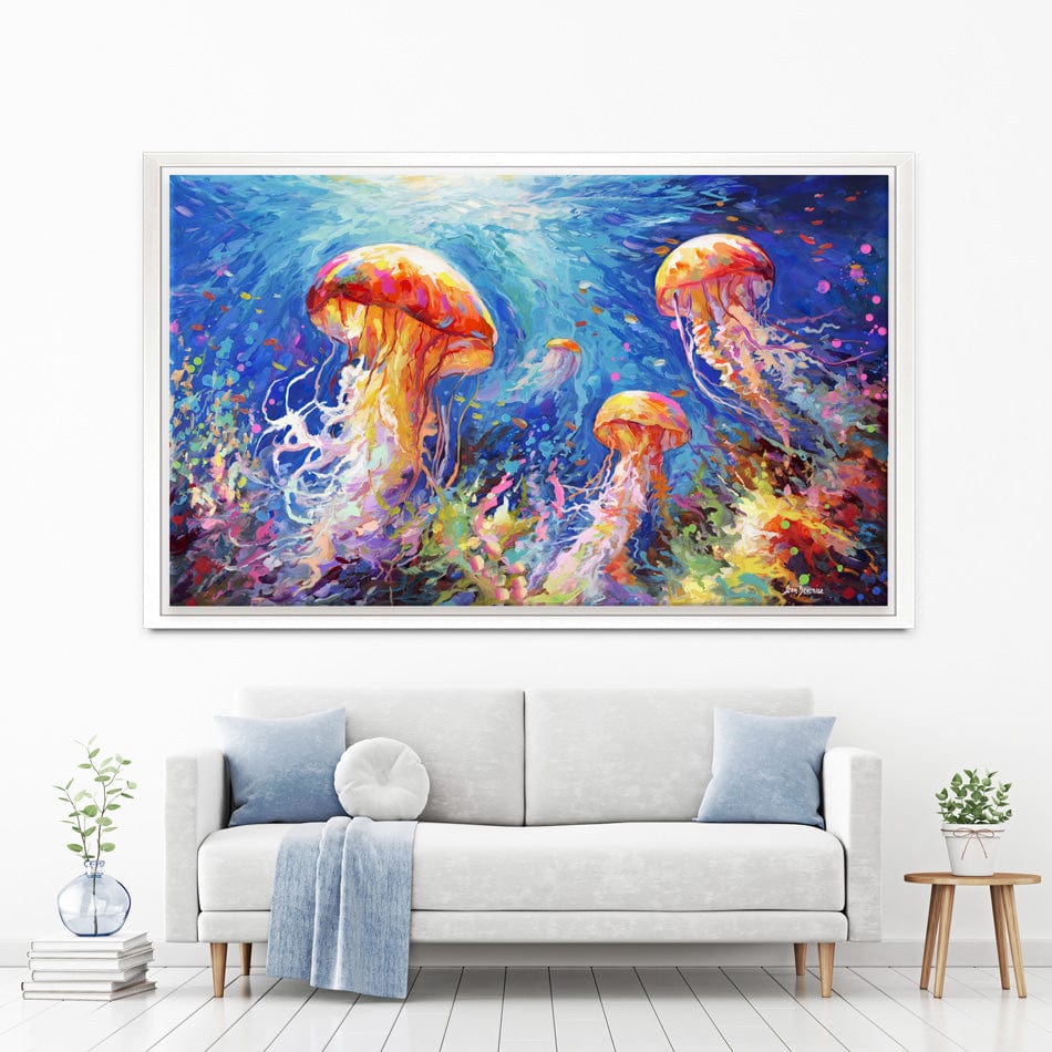 Jellyfish Serenade Canvas Print wall art product Leon Devenice