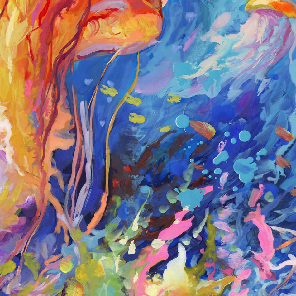 Jellyfish Serenade Canvas Print wall art product Leon Devenice