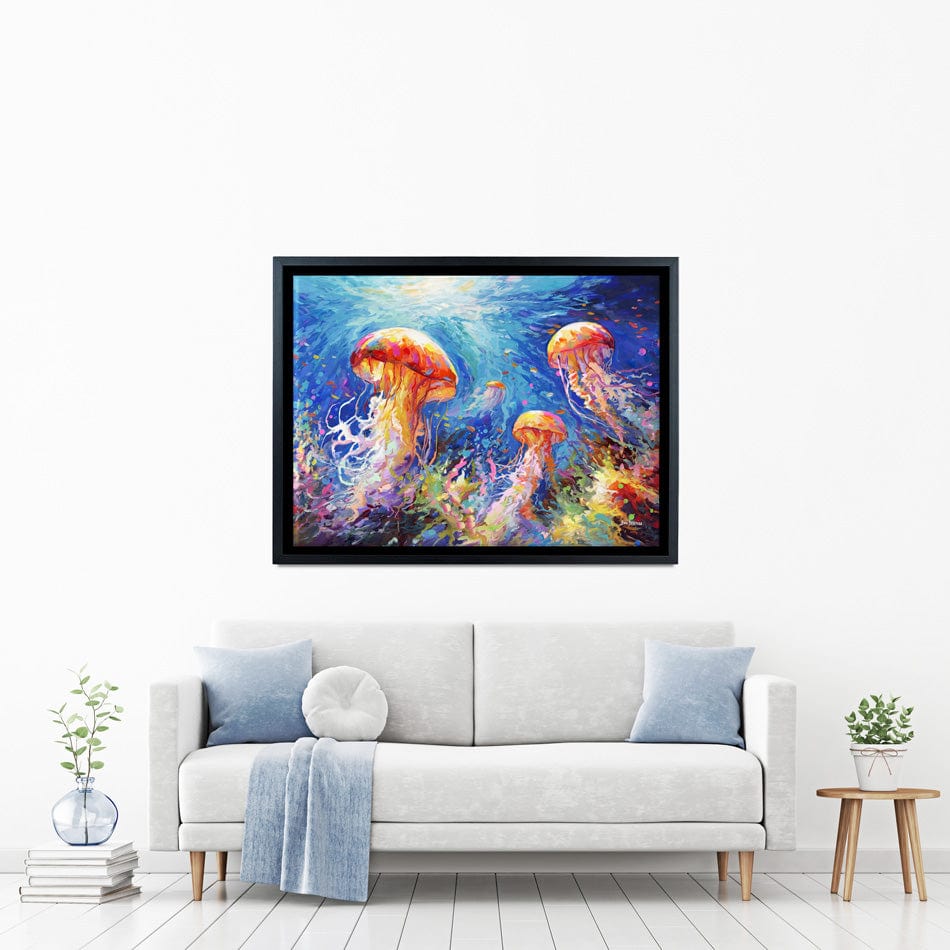 Jellyfish Serenade Canvas Print wall art product Leon Devenice