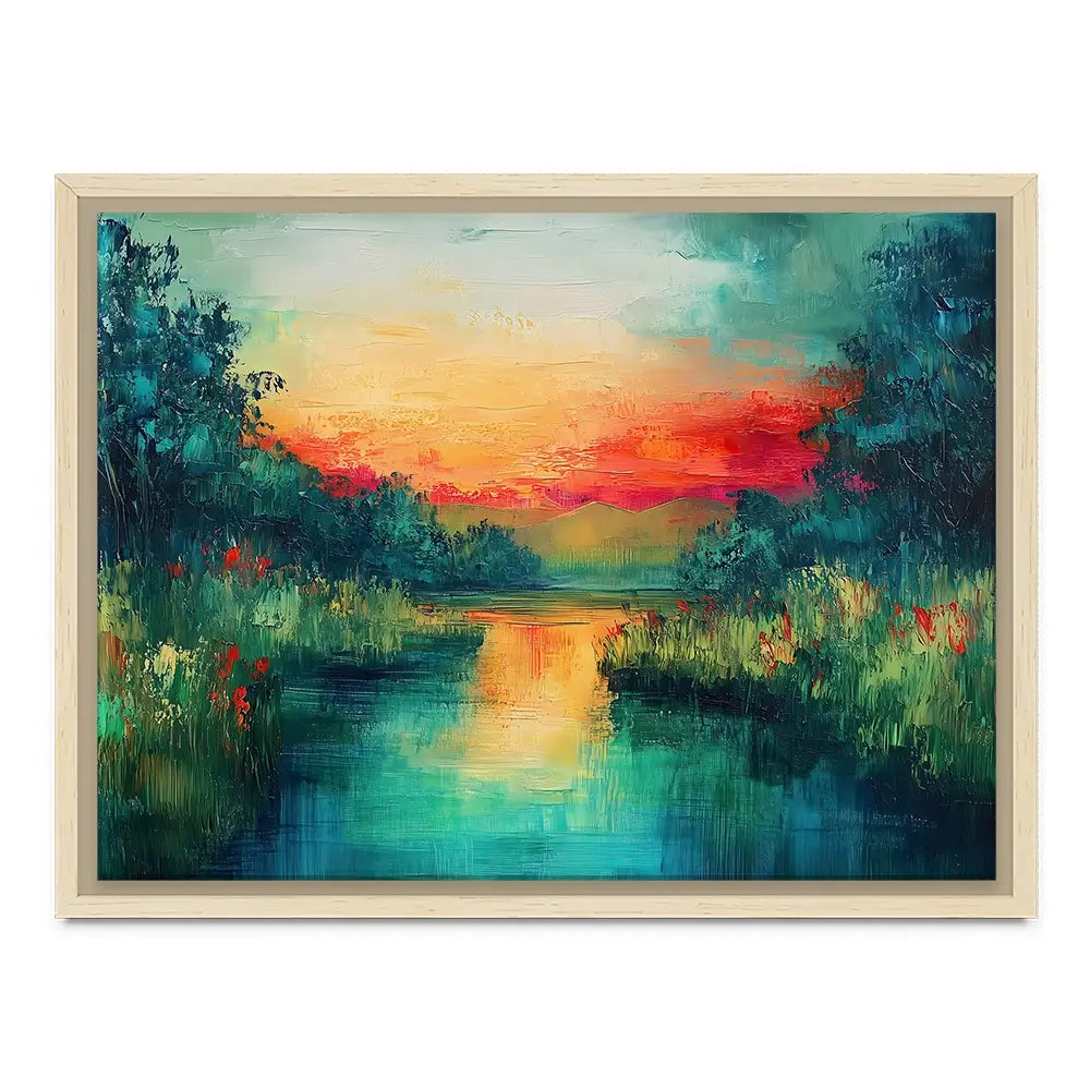 Jewel Tone Lake Canvas Print Jewel Tone Lake Canvas Print wall art product Gina Kelly - Independent