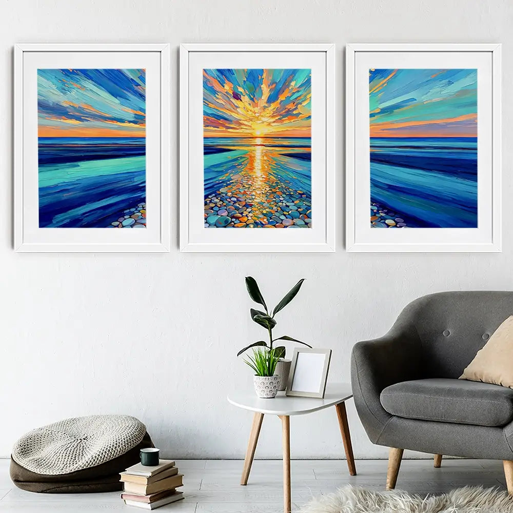 Jewels Of The Shore Framed Art Print Trio Jewels Of The Shore Framed Art Print Trio wall art product David Alexander Elder