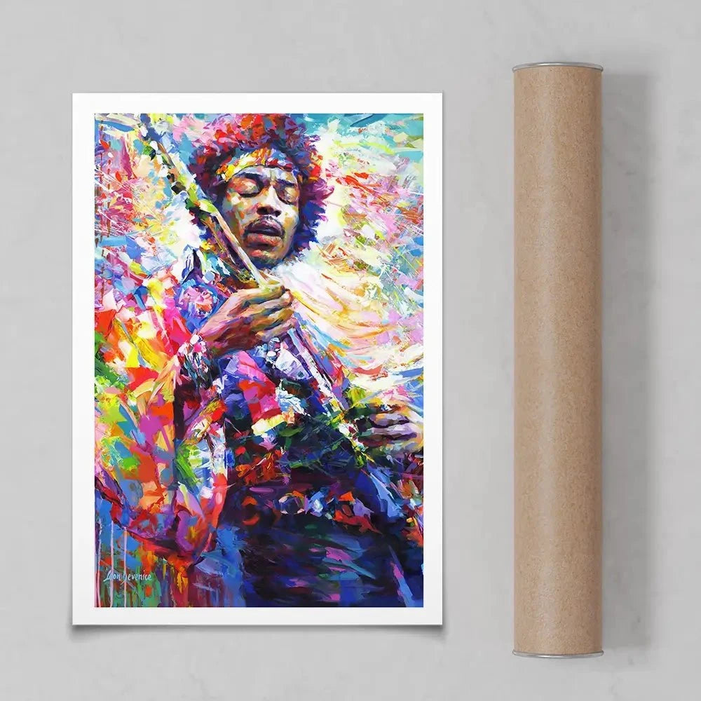 Jimi Hendrix Art Print Jimi Hendrix Art Print wall art product Leon Devenice