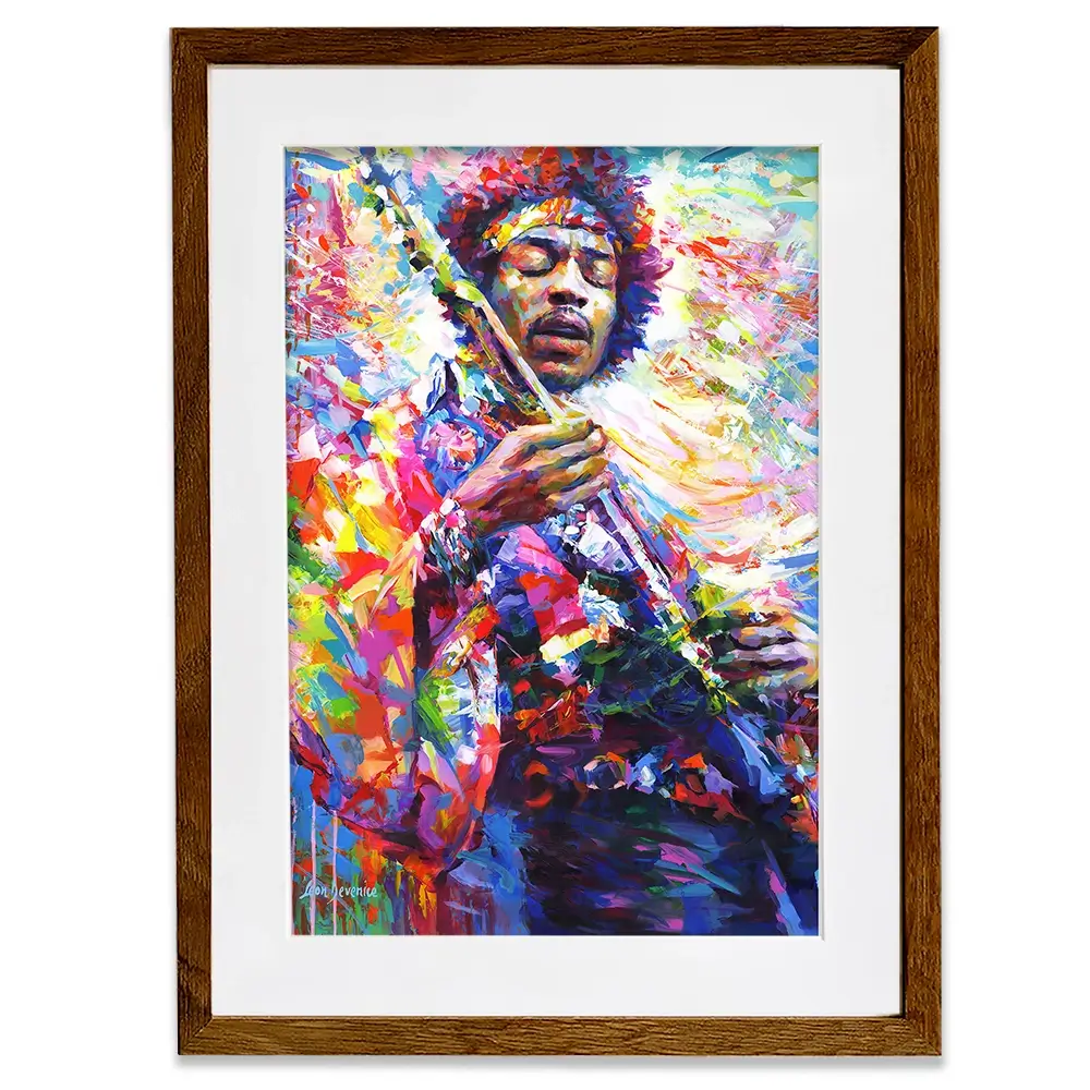 Jimi Hendrix Framed Art Print Jimi Hendrix Framed Art Print wall art product Leon Devenice
