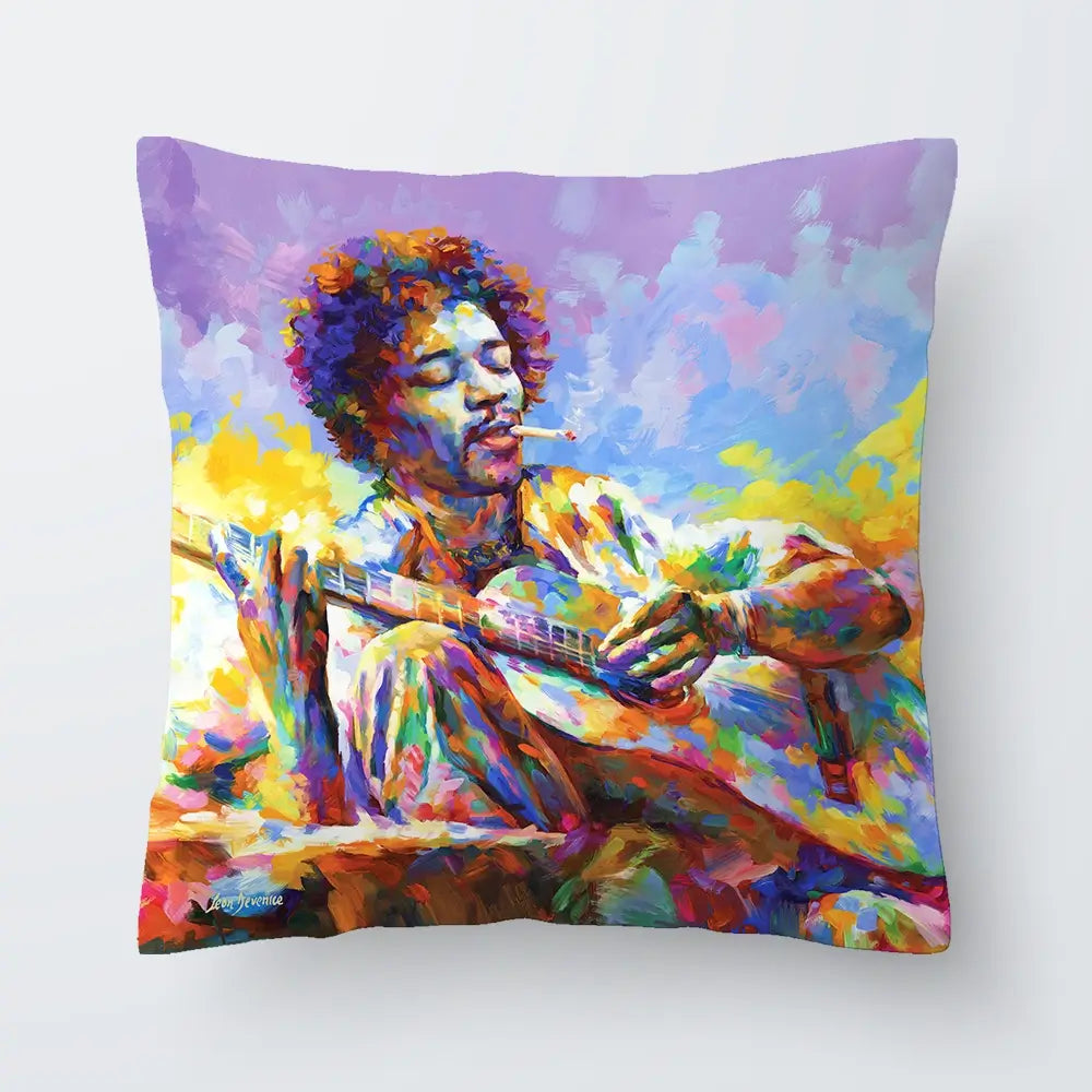 Jimi Hendrix Guitar Cushion Jimi Hendrix Guitar Cushion wall art product Leon Devenice