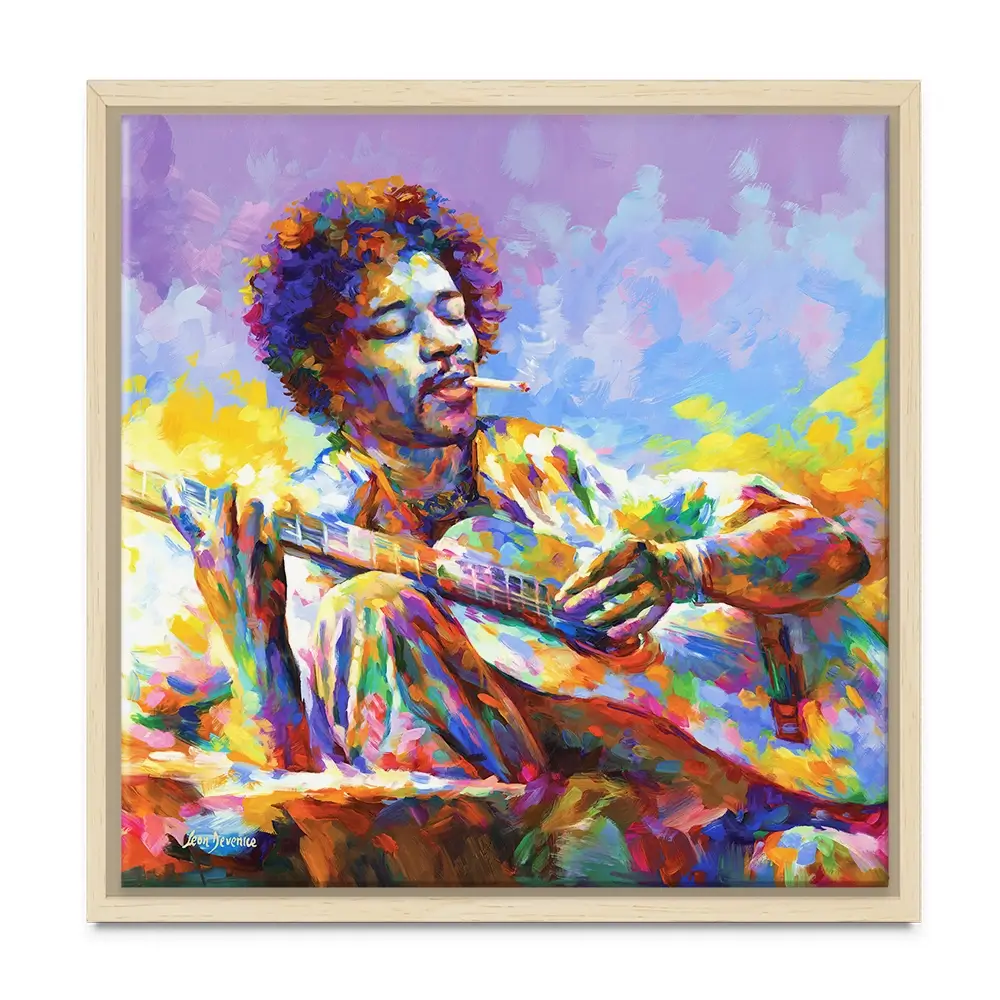 Jimi Hendrix Guitar Square Canvas Print Jimi Hendrix Guitar Square Canvas Print wall art product Leon Devenice
