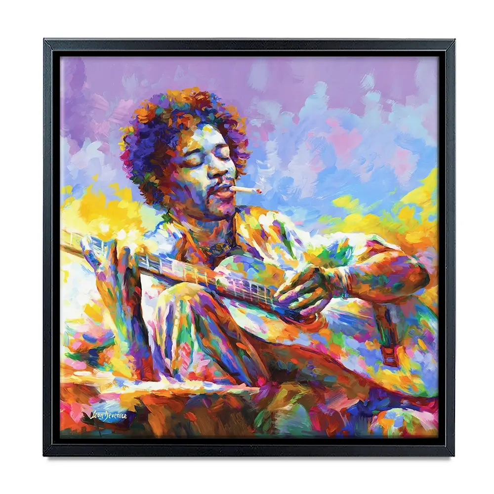 Jimi Hendrix Guitar Square Canvas Print Jimi Hendrix Guitar Square Canvas Print wall art product Leon Devenice