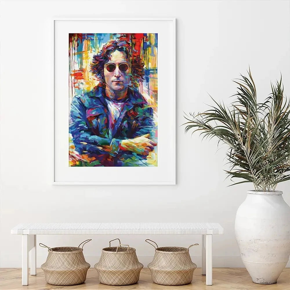John Lennon Framed Art Print John Lennon Framed Art Print wall art product Leon Devenice