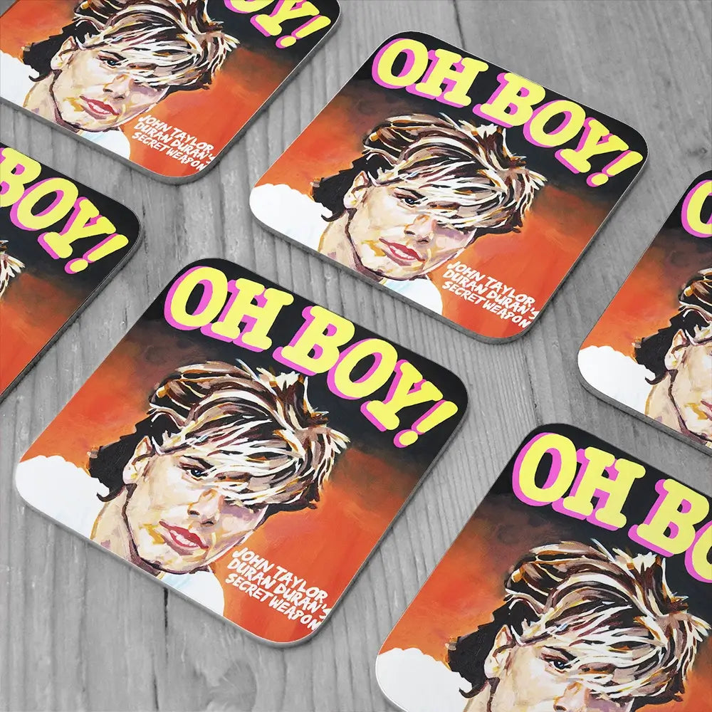 John Taylor Oh Boy Coaster Set John Taylor Oh Boy Coaster Set wall art product Juliet Stockton