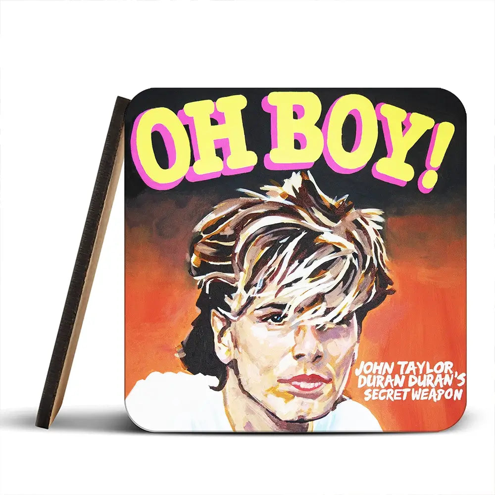 John Taylor Oh Boy Coaster Set John Taylor Oh Boy Coaster Set wall art product Juliet Stockton