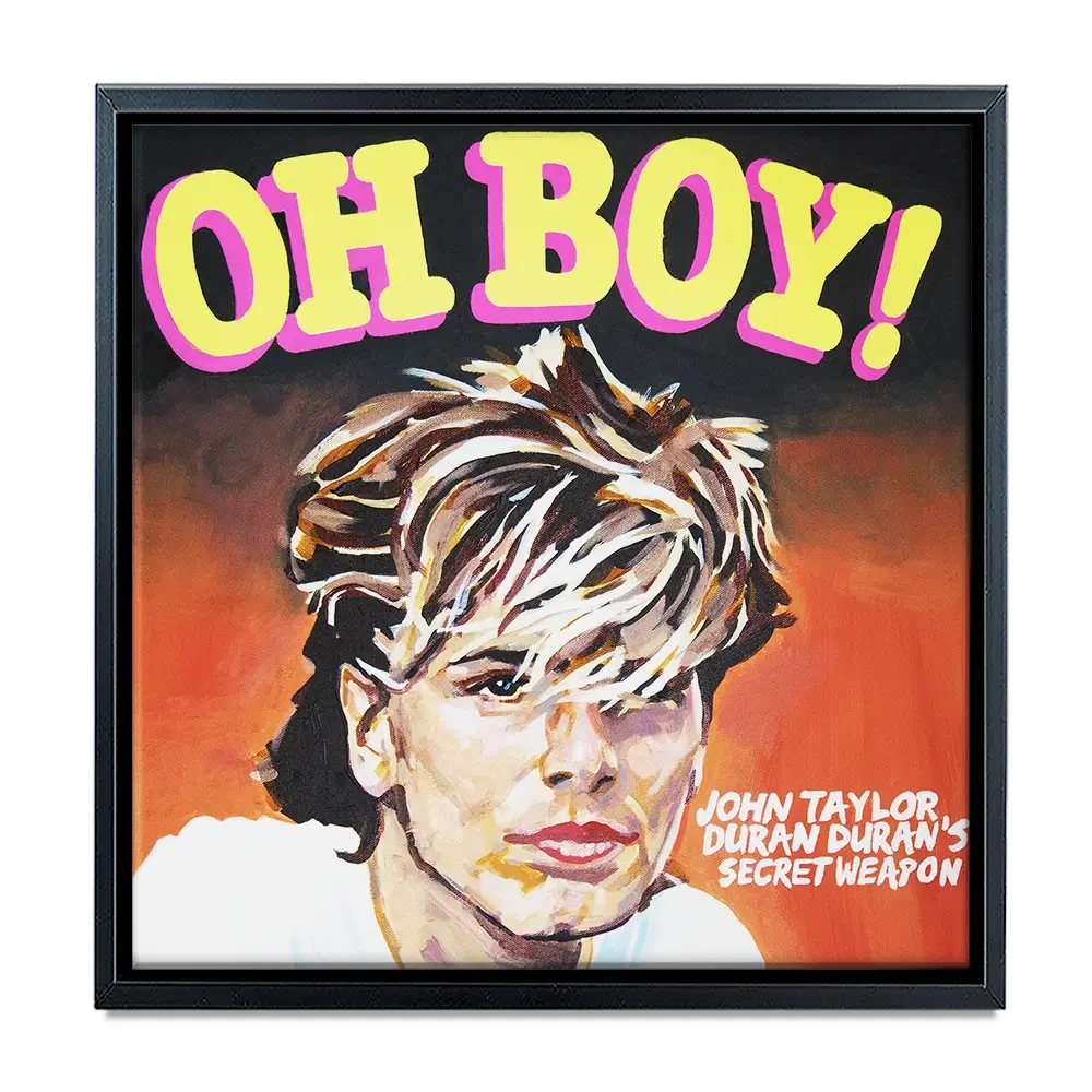John Taylor Oh Boy Square Canvas Print John Taylor Oh Boy Square Canvas Print wall art product Juliet Stockton
