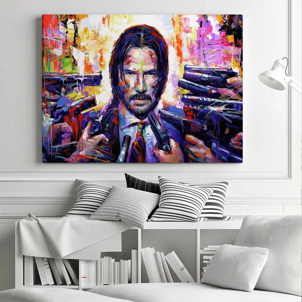 John Wick Canvas Print John Wick Canvas Print wall art product Leon Devenice