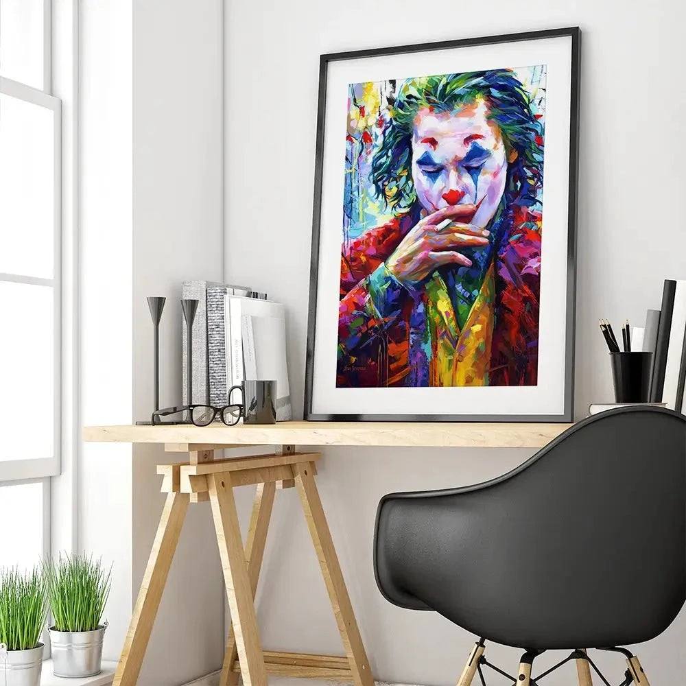 Joker Framed Art Print Joker Framed Art Print wall art product Leon Devenice