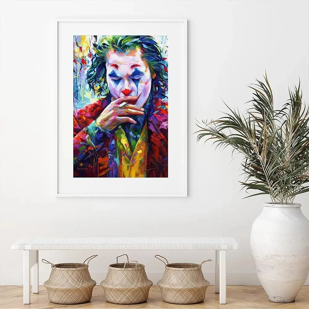 Joker Framed Art Print Joker Framed Art Print wall art product Leon Devenice