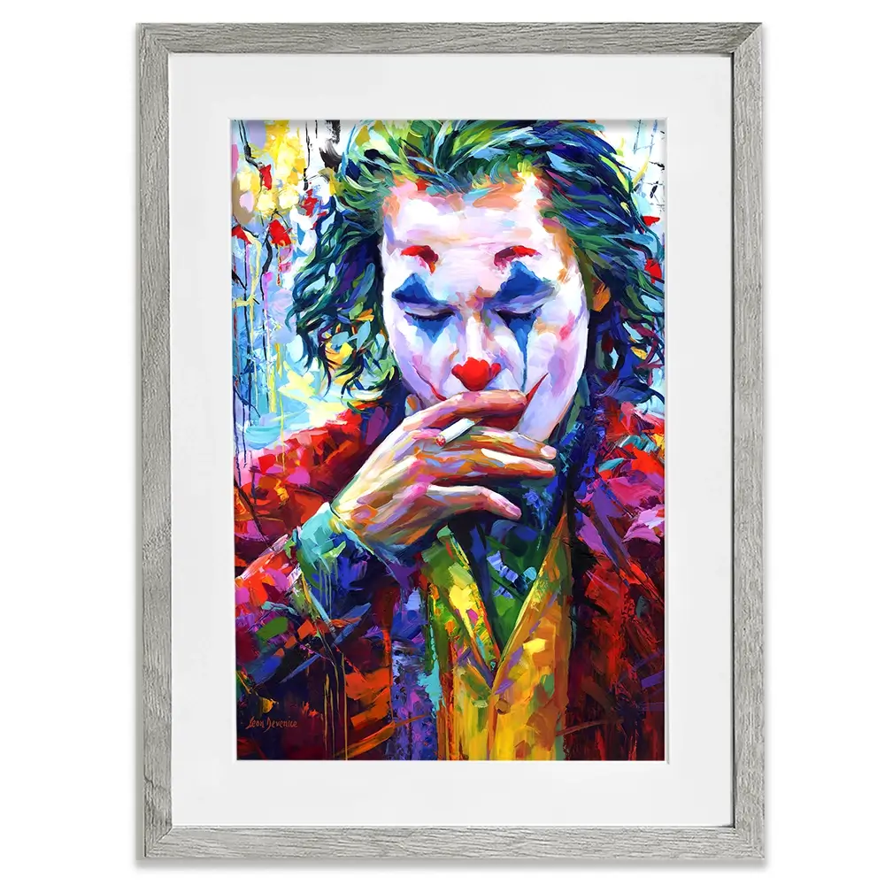 Joker Framed Art Print Joker Framed Art Print wall art product Leon Devenice
