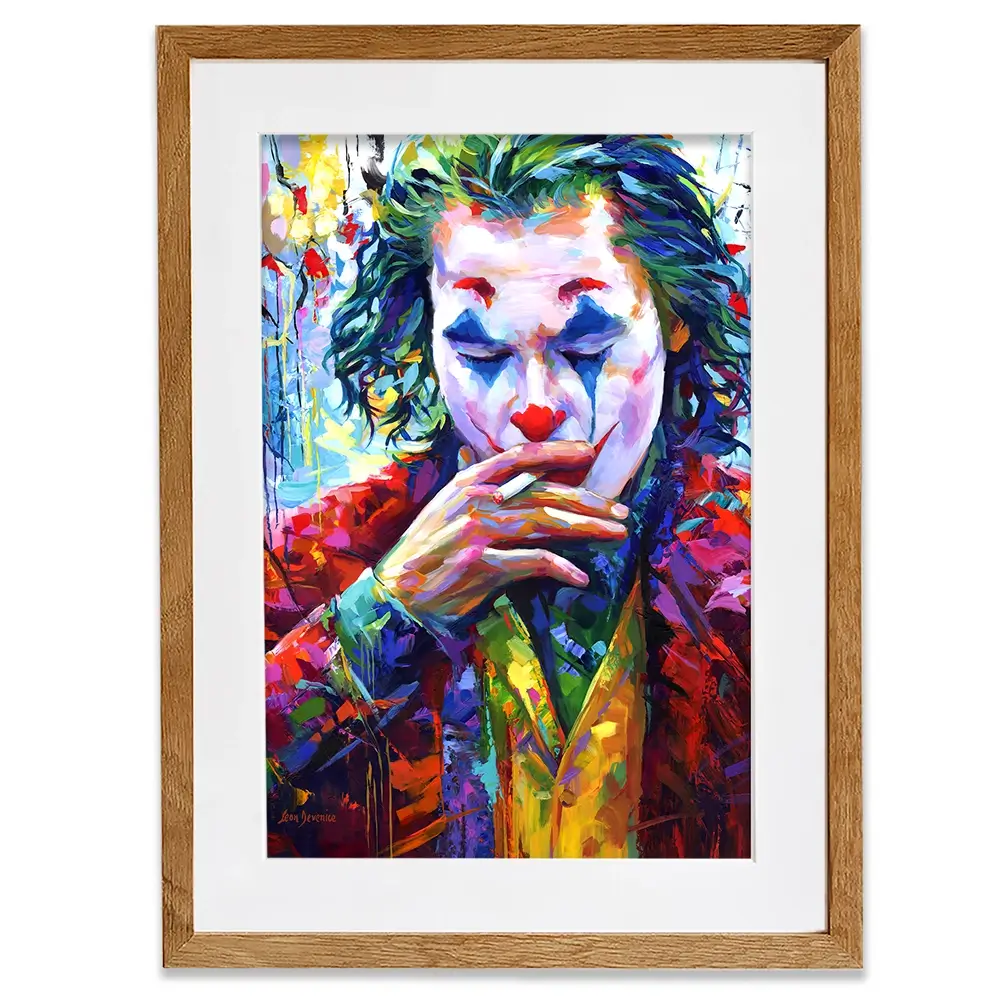 Joker Framed Art Print Joker Framed Art Print wall art product Leon Devenice