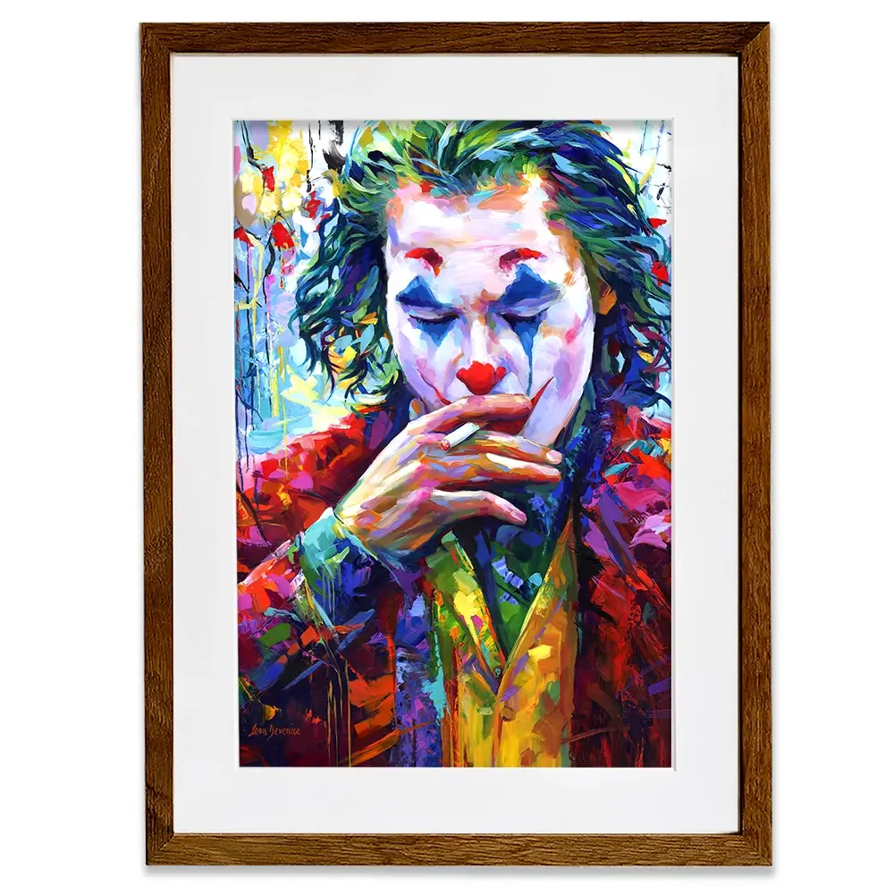 Joker Framed Art Print Joker Framed Art Print wall art product Leon Devenice