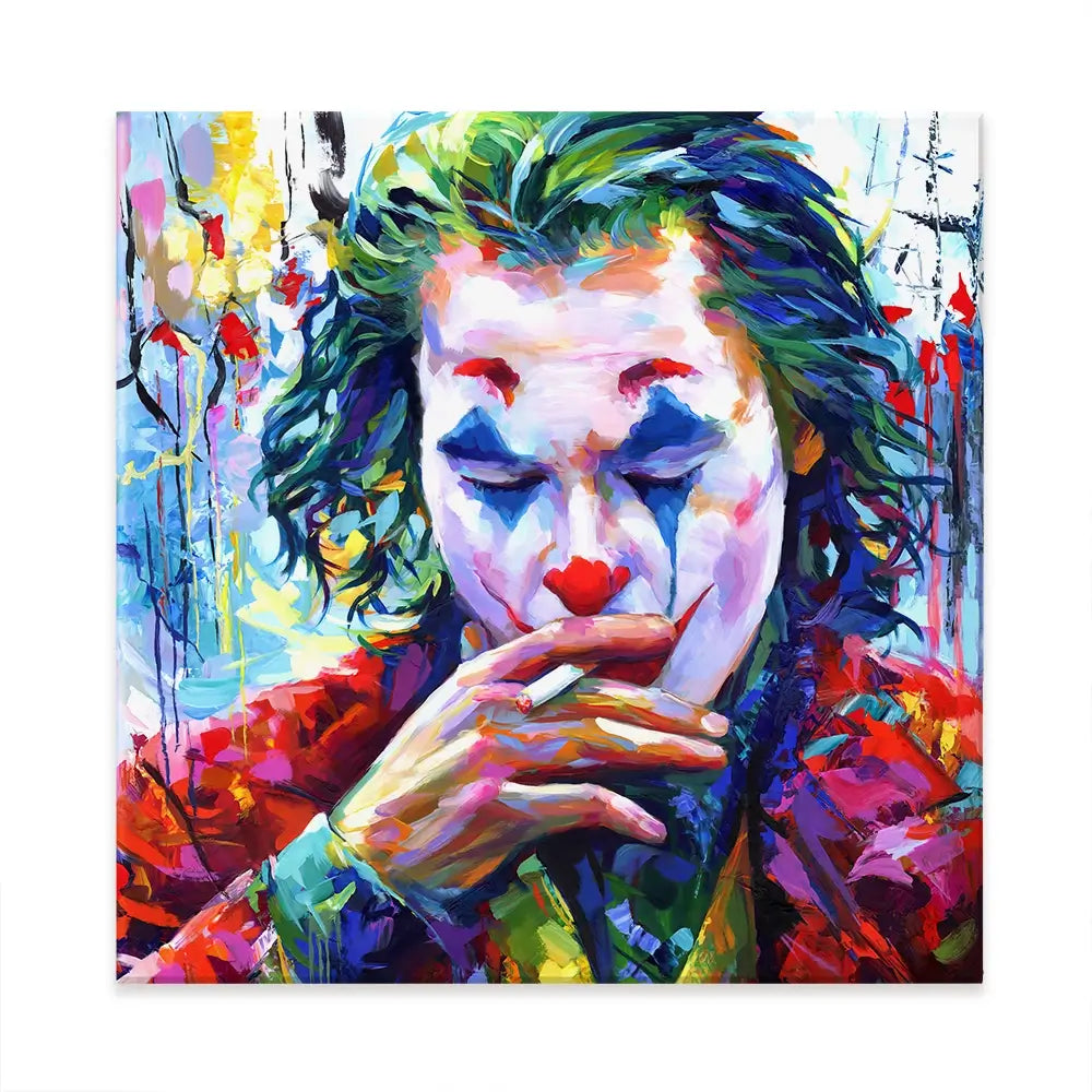 Joker Square Canvas Print Joker Square Canvas Print wall art product Leon Devenice