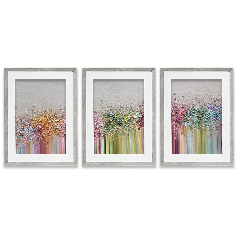 Journey Of Colour Framed Art Print Trio Journey Of Colour Framed Art Print Trio wall art product Nada Khatib