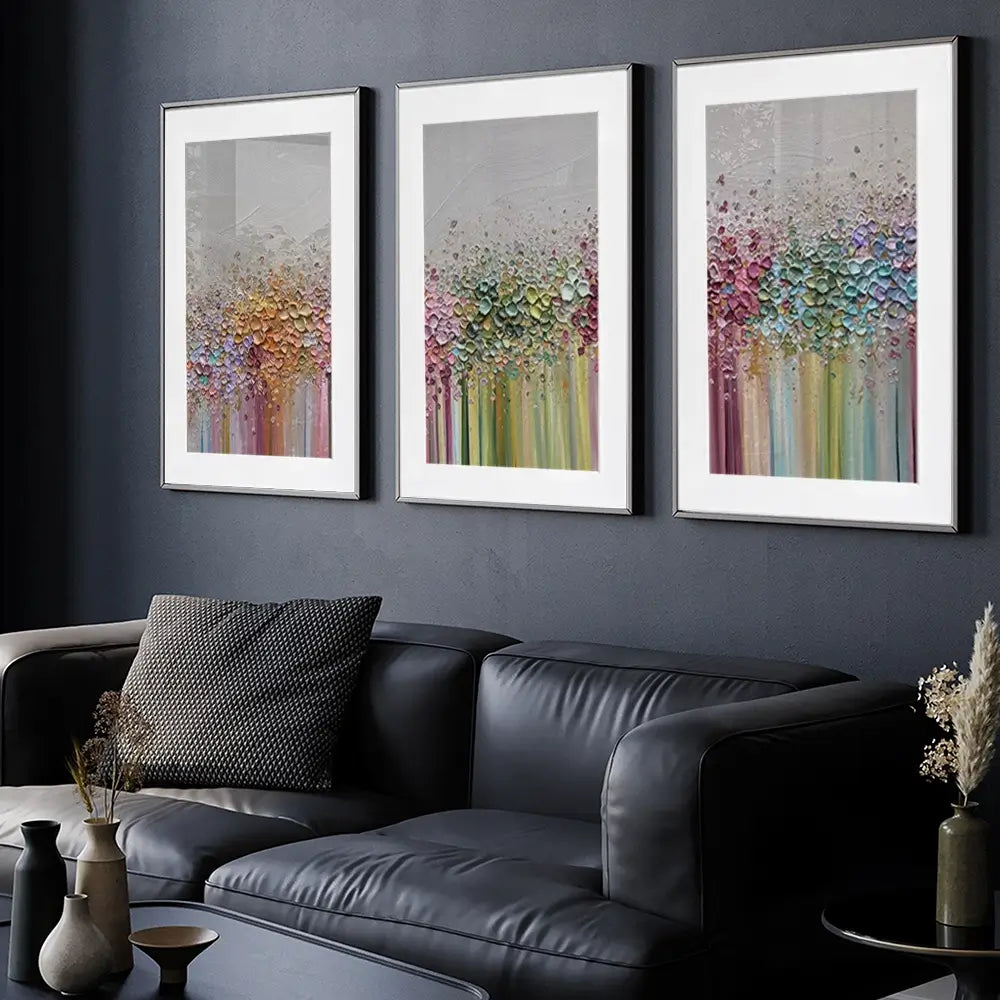 Journey Of Colour Framed Art Print Trio Journey Of Colour Framed Art Print Trio wall art product Nada Khatib