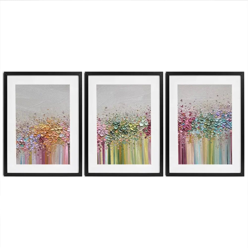 Journey Of Colour Framed Art Print Trio Journey Of Colour Framed Art Print Trio wall art product Nada Khatib
