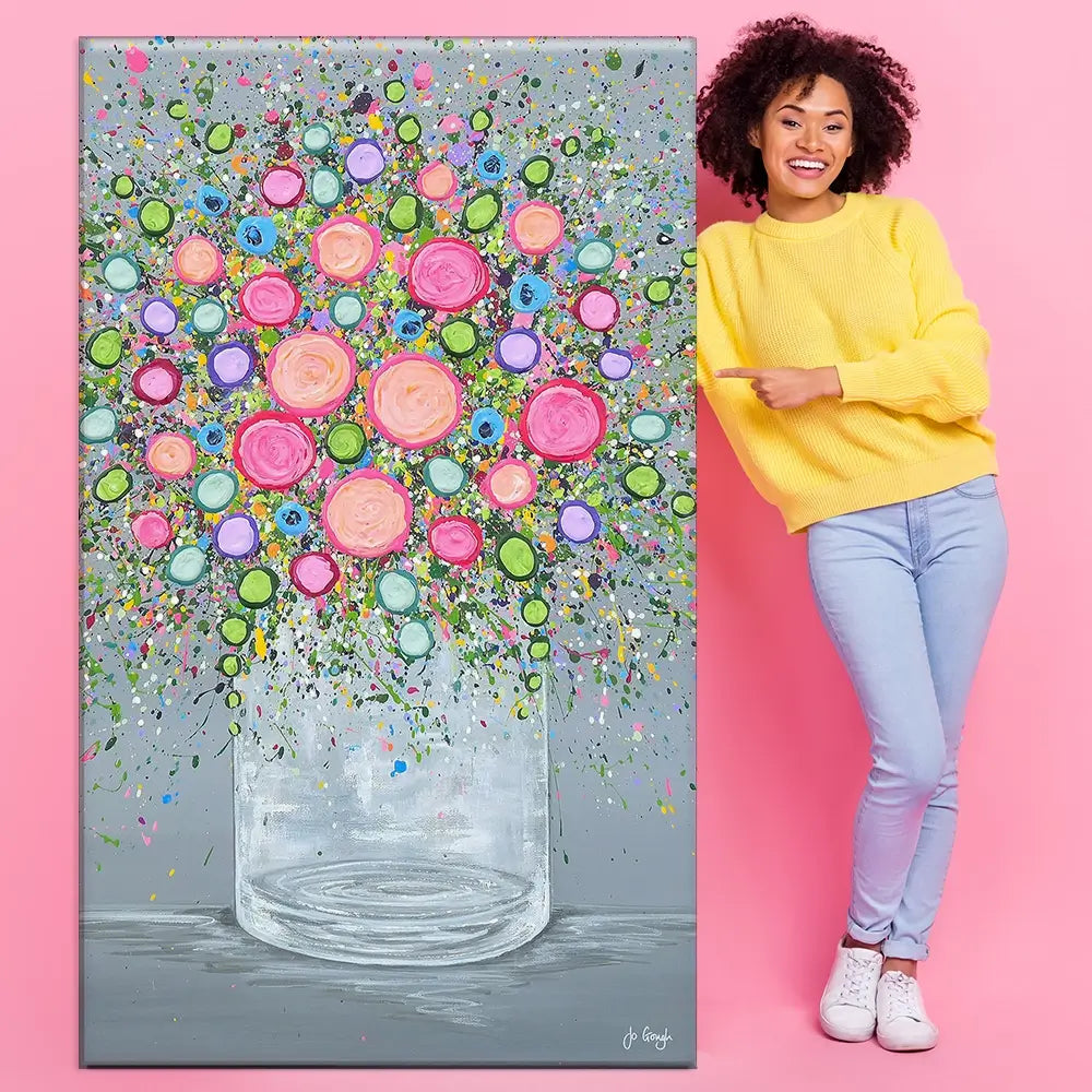 Joy In Every Bloom Oversized Canvas Print Joy In Every Bloom Oversized Canvas Print wall art product Art Print Shop