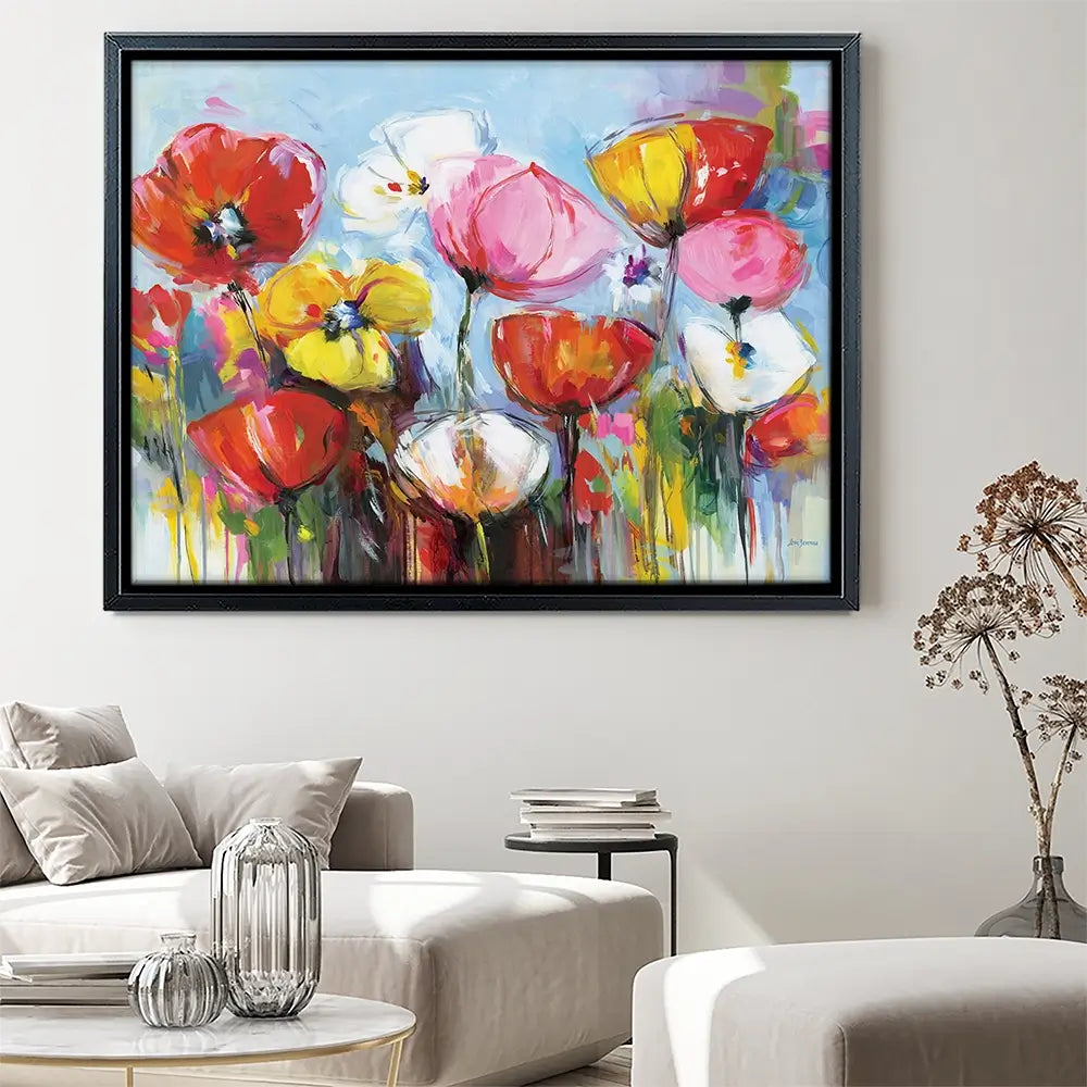 Joyful Flowers Canvas Print Joyful Flowers Canvas Print wall art product Leon Devenice